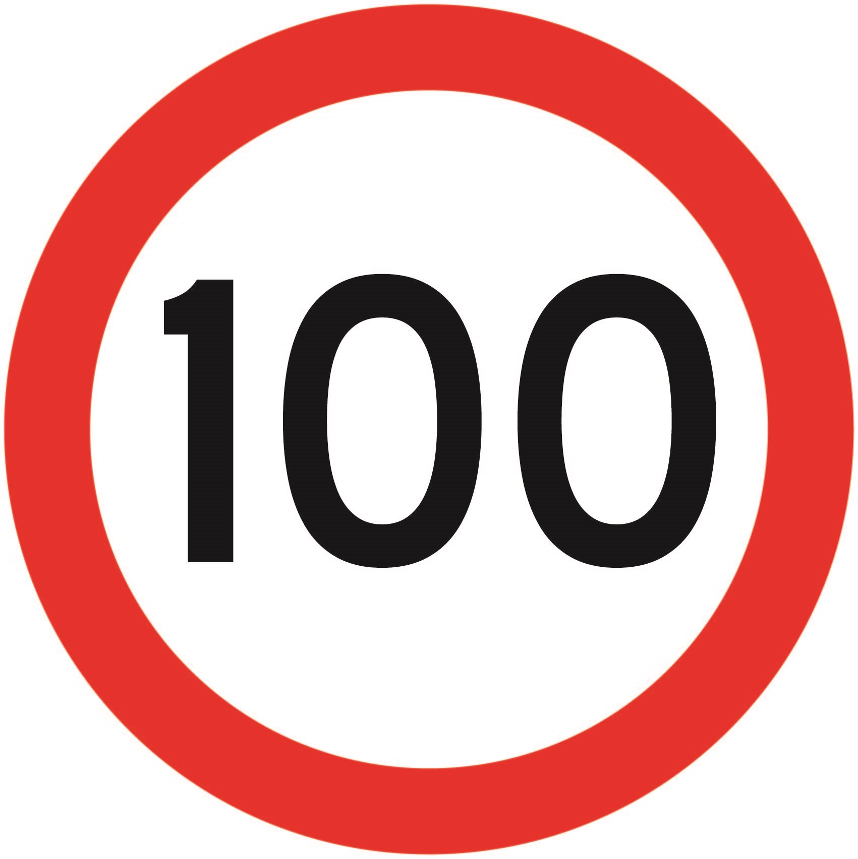 100 km/h Speed Sign (Class1) - Corflute