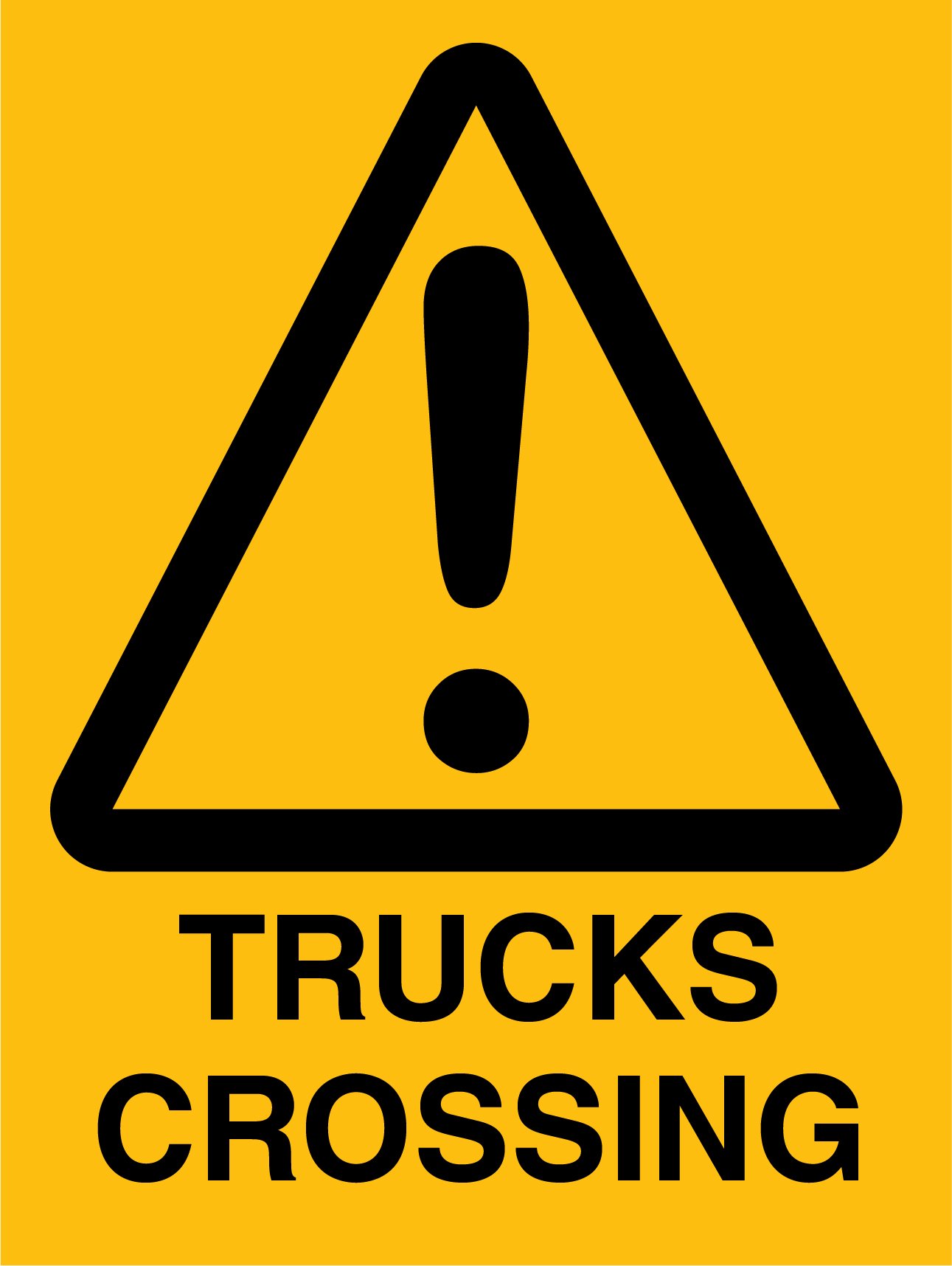 Hazard -Trucks Crossing - 450 x 600