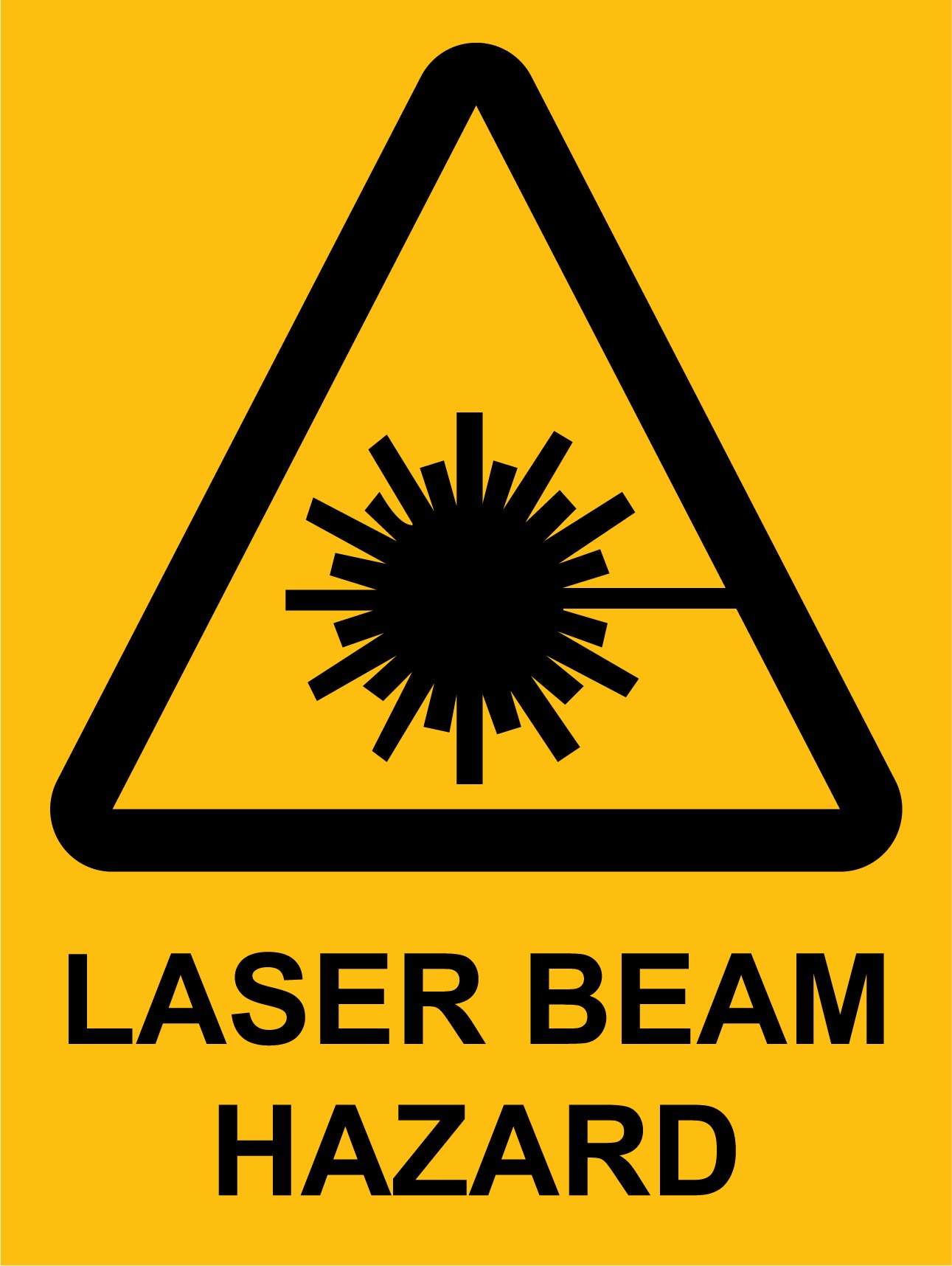 Hazard - Laser Beam Hazard 450 x 600