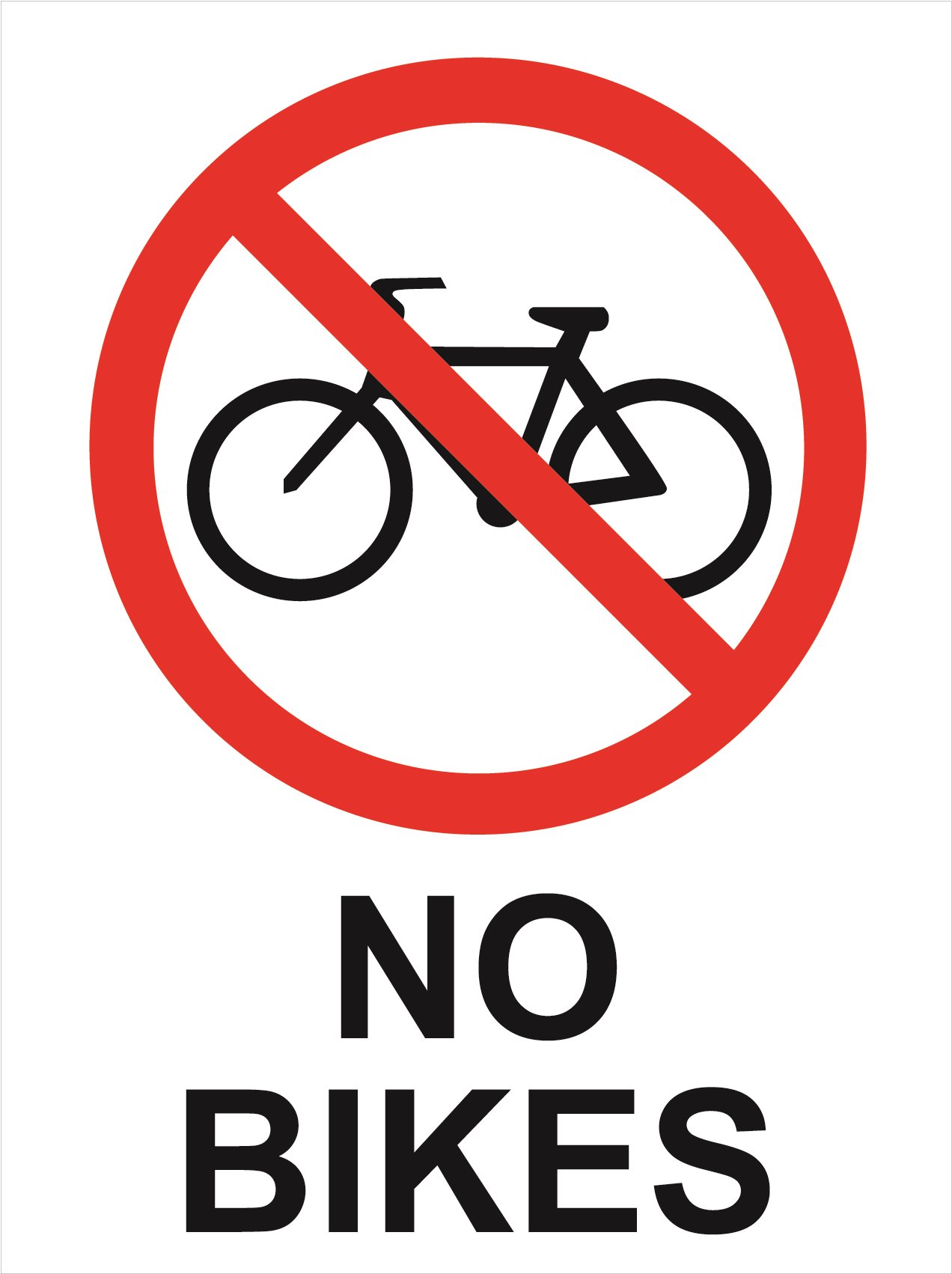Prohibition - No Bikes - 450x600