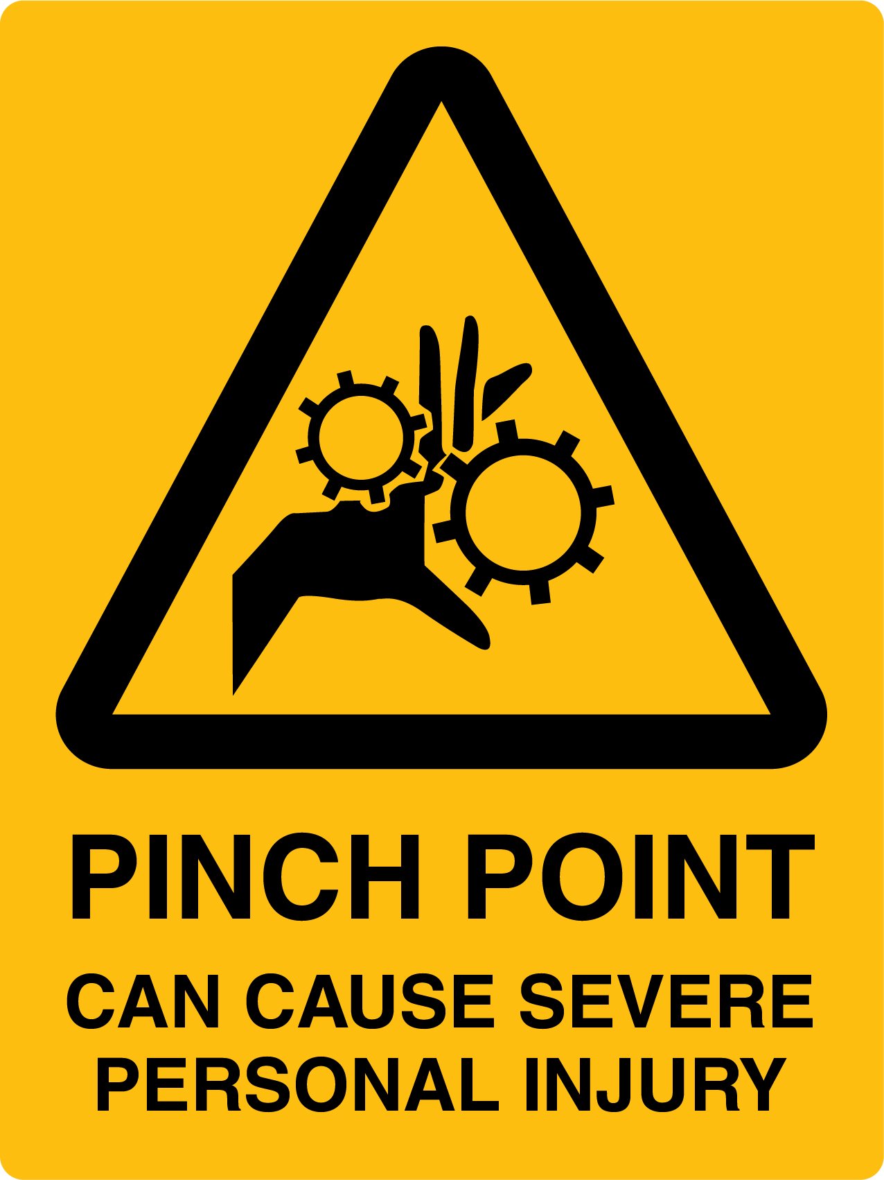 Caution - Pinch Point - 450x600