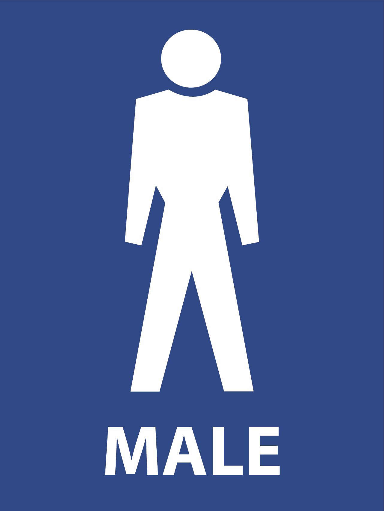 Symbolic Male Toilets - 600 x 450 - Metal