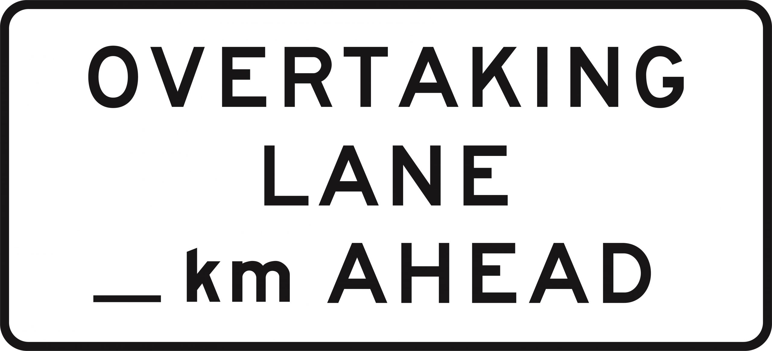 Overtaking Lane - km Ahead - 2600 x 1200