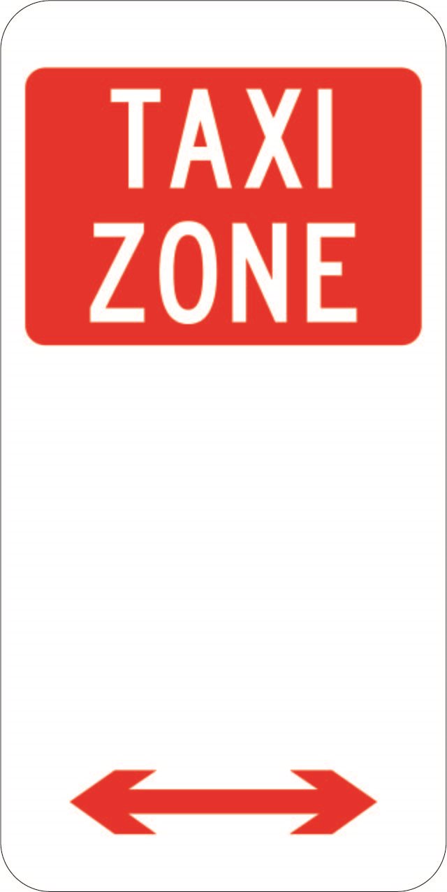 Taxi Zone Parking Plate (225x450)