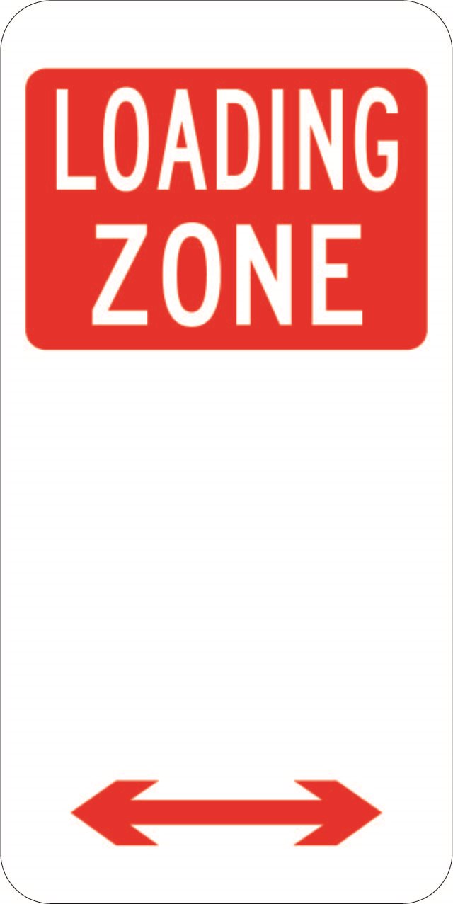 Loading Zone Parking Plate (225x450)