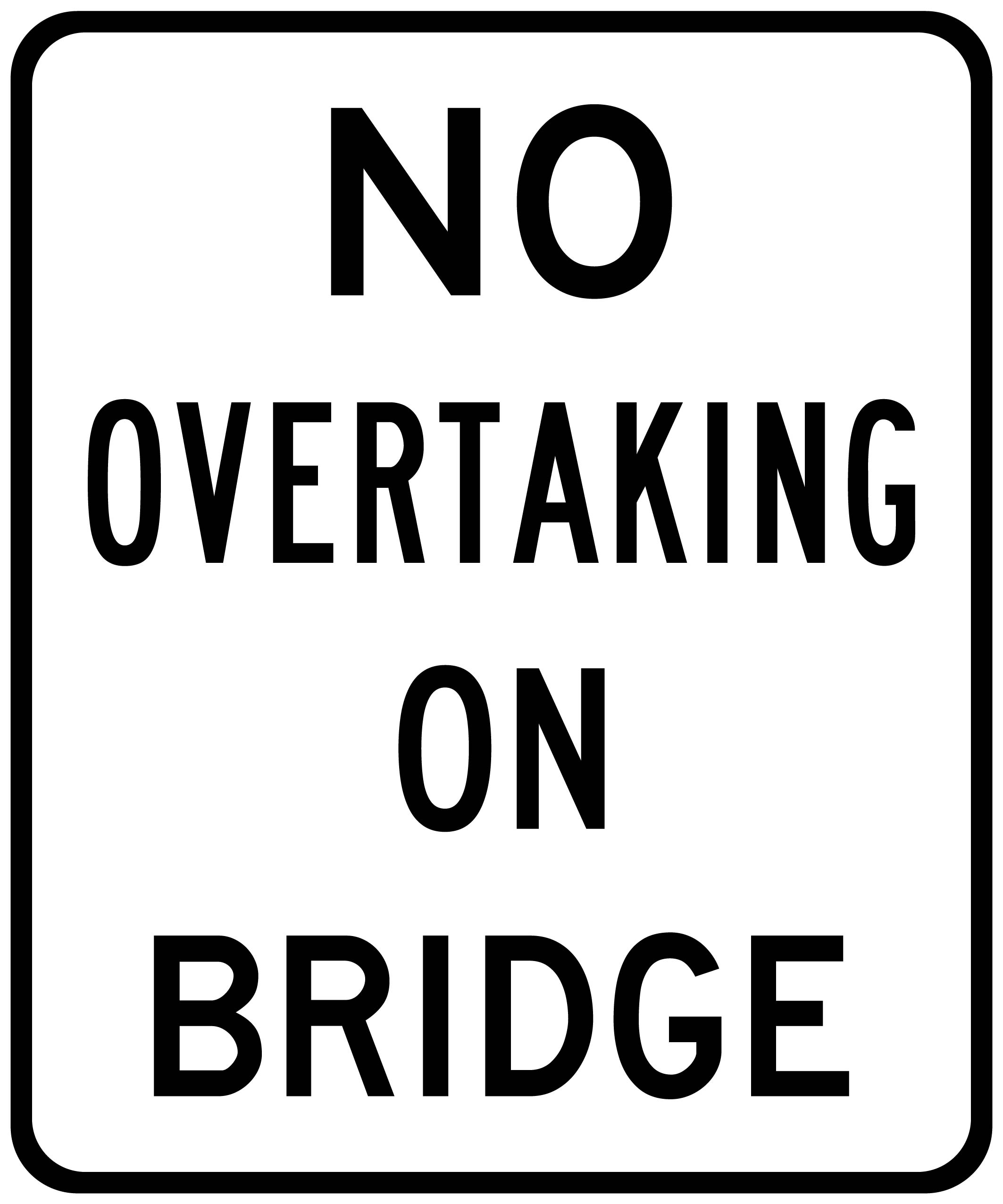 R6-2A No Overtaking on Bridge