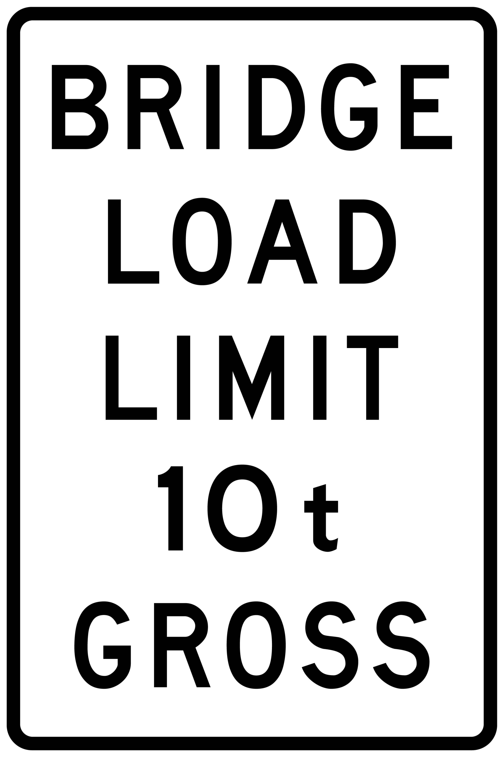 R6-3B Bridge Load Limit - 10 T