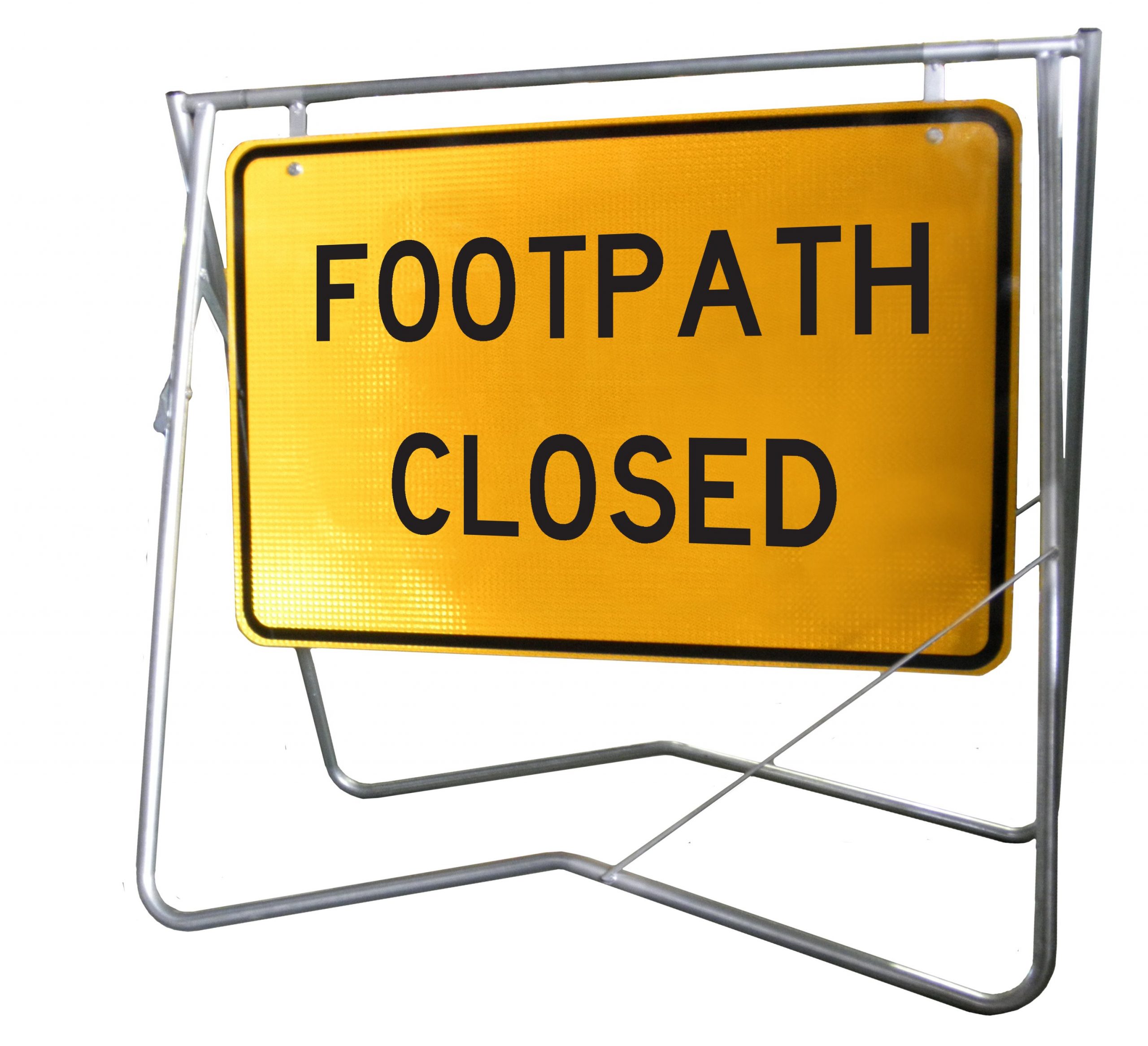 Footpath Closed - 900x600 - Mounted on swing stand