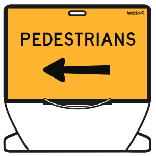 Pedestiran Sign left