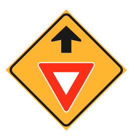 W3-2 Give Way sign ahead