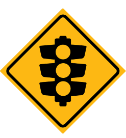 W3-3 Traffic Signal ahead sign