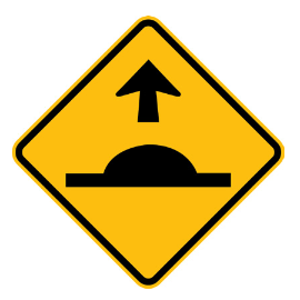 W3-4 Speed Bump ahead sign