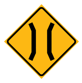 W4-1 Narrow Bridge Sign