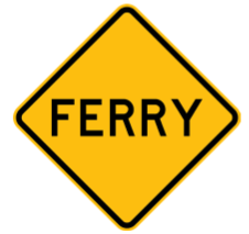W5-1 Ferry Warning sign