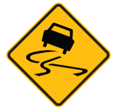 W5-20 Slippery Surface Sign