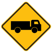 W5-22 Truck crossing or entering sign