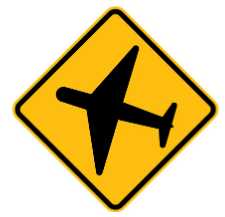 W5-30 W5-30 Low flying aircraft sign