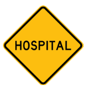 W6-6 Hospital sign