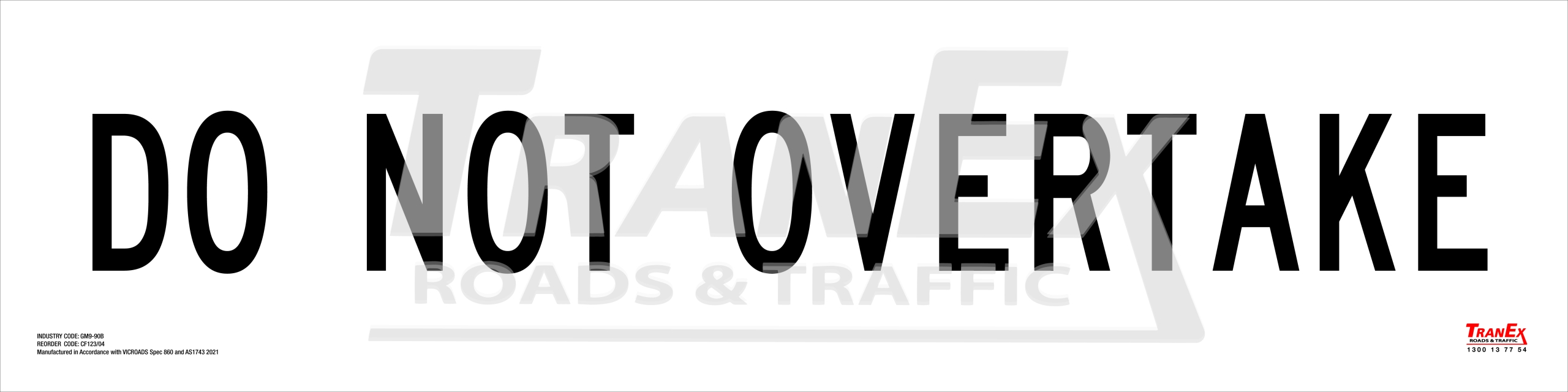 GM9-90B_DO NOT OVERTAKE_1200x300