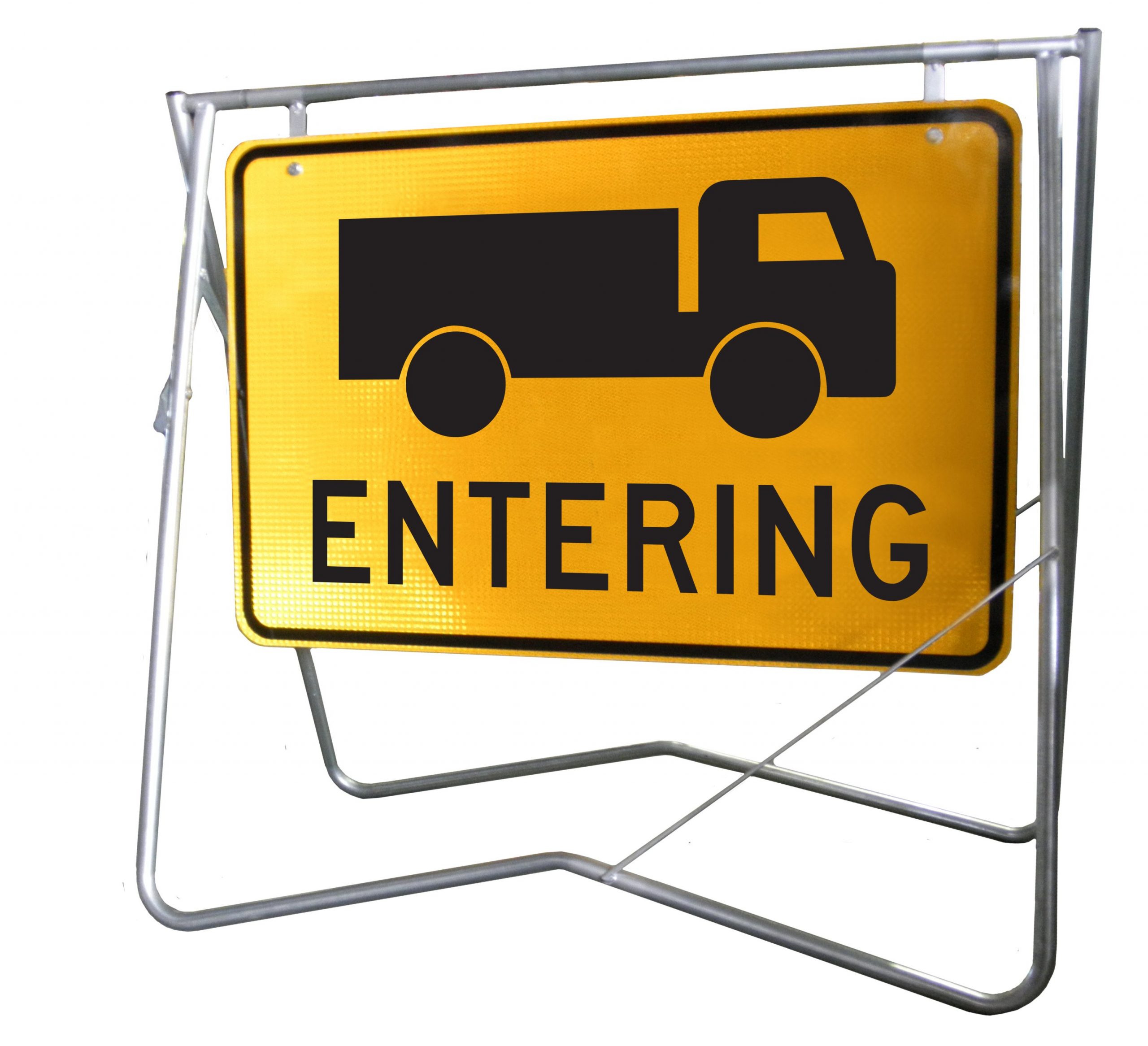 Trucks Entering - Symbolic on Mounted on Swing Stands