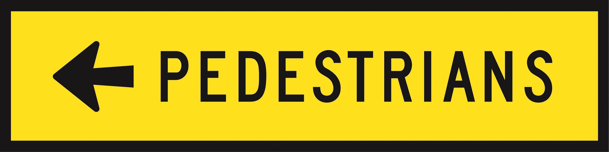 Pedestrians & Arrow (L) (Cl1) 1200 x 300 BEP