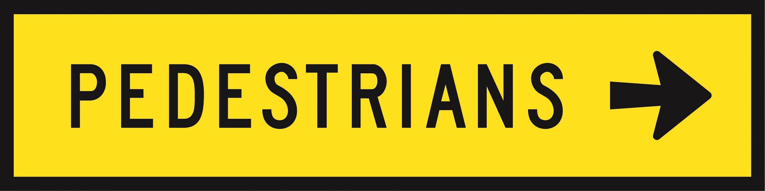 Pedestrians & Arrow (R) (Cl1) 1200 x 300 BEP