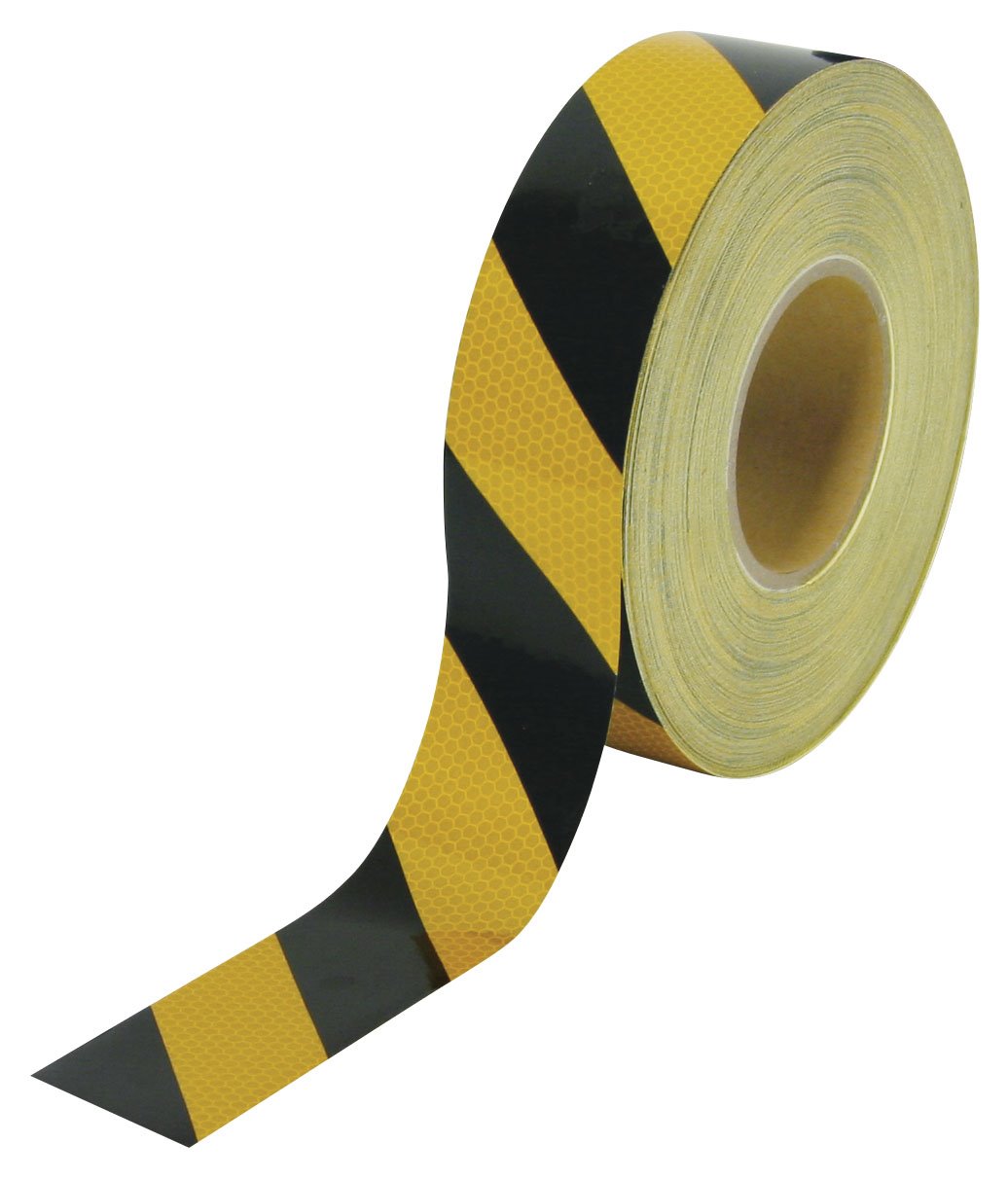 Reflective Tape Black/Yell – TranEx road safety and traffic control