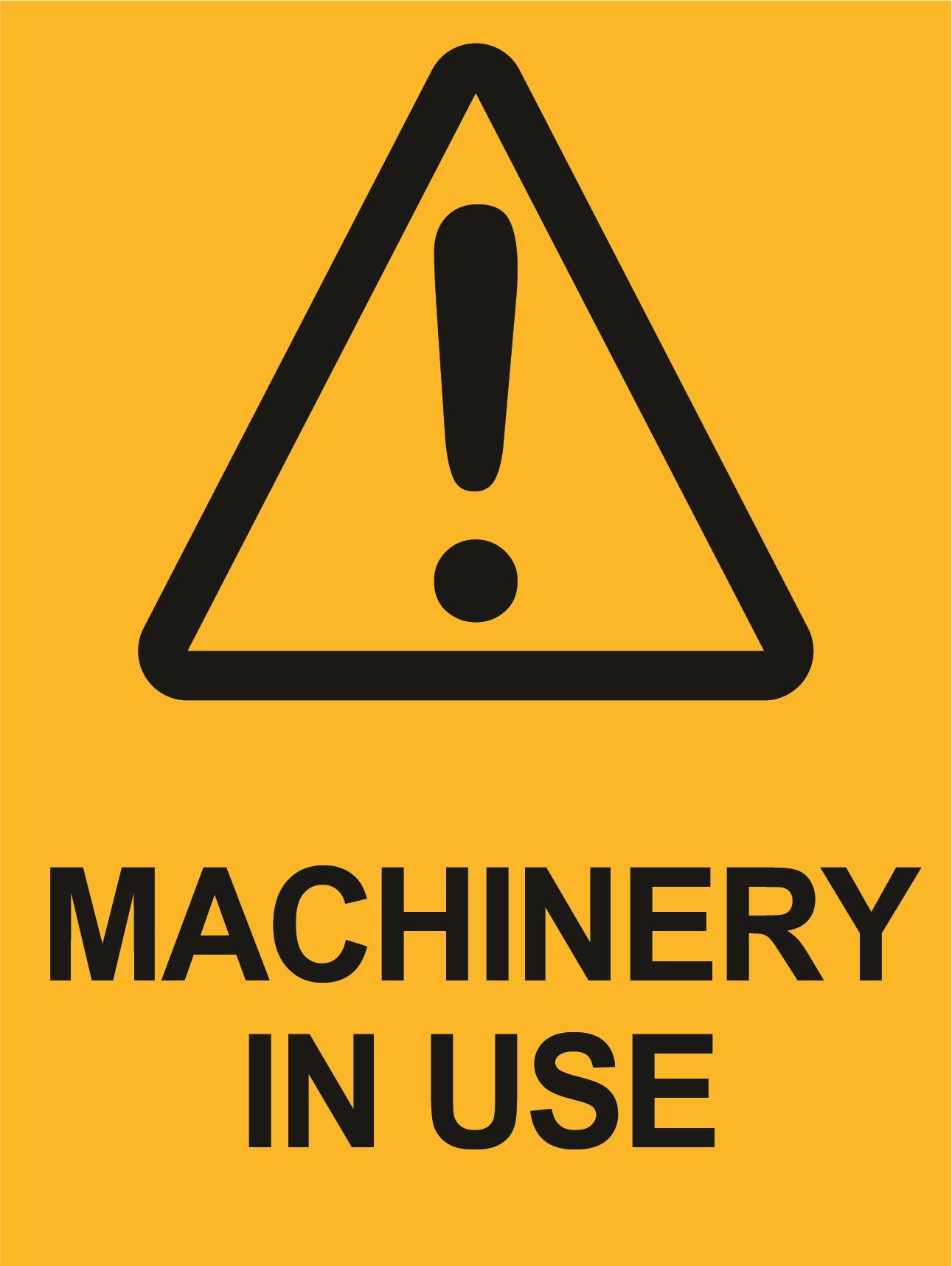 Hazard - Beware of Machinery - 450x600
