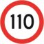110 km/h Speed Sign (Class1) - Corflute
