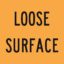 Loose Surface (text) - A Size 600x600 - Corflute - Blk/Yellow