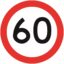 60 km/h Speed Sign (Class1) Corflute