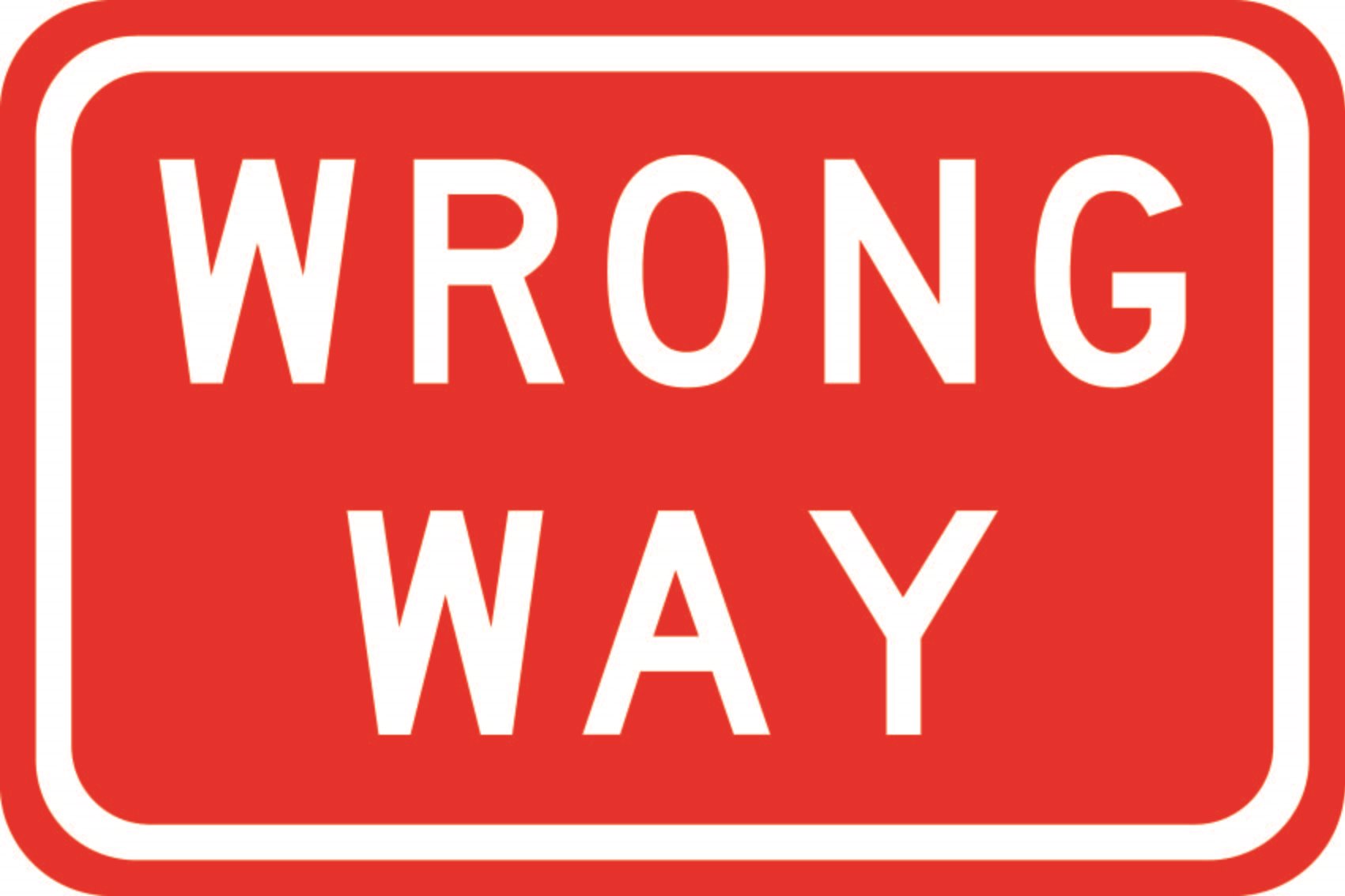 Wrong Way - 600 x 400