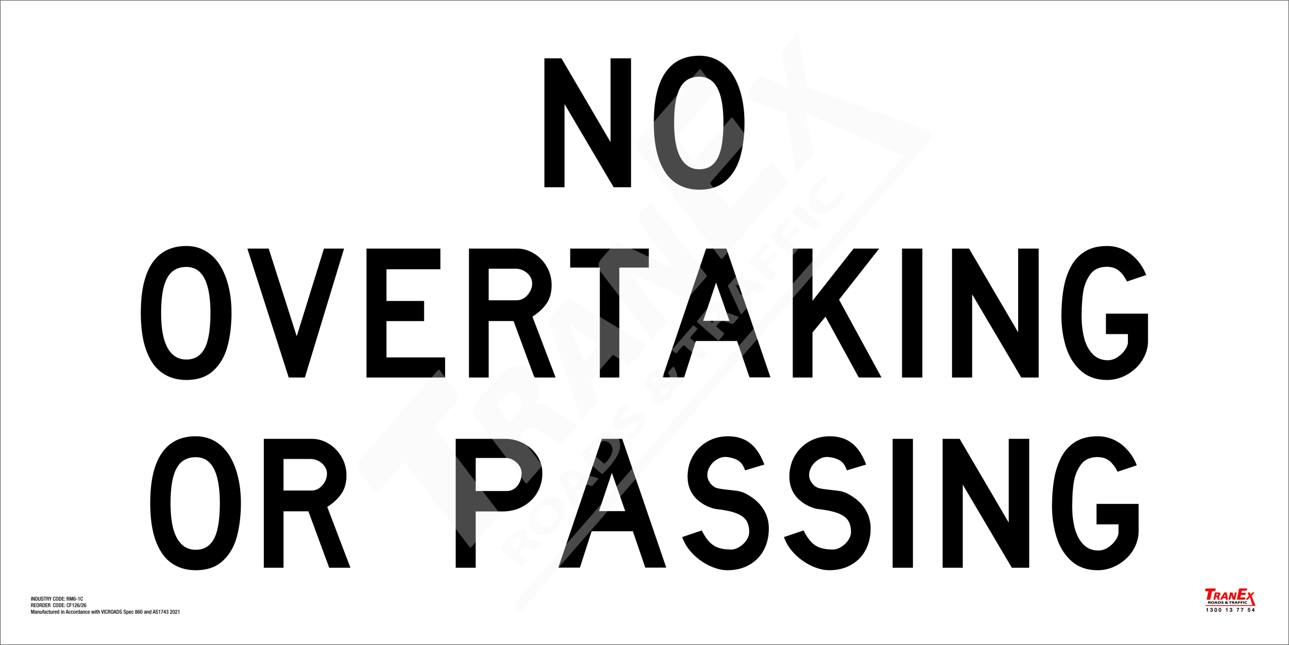 RM6-1C_NO OVERTAKING OR PASSING_1200x600