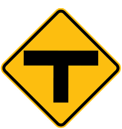 T-intersection sign