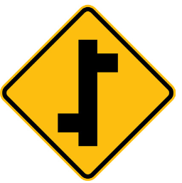 Staggered Side Road Junction sign