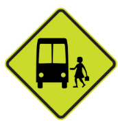 W6-204 Bus stop ahead sign