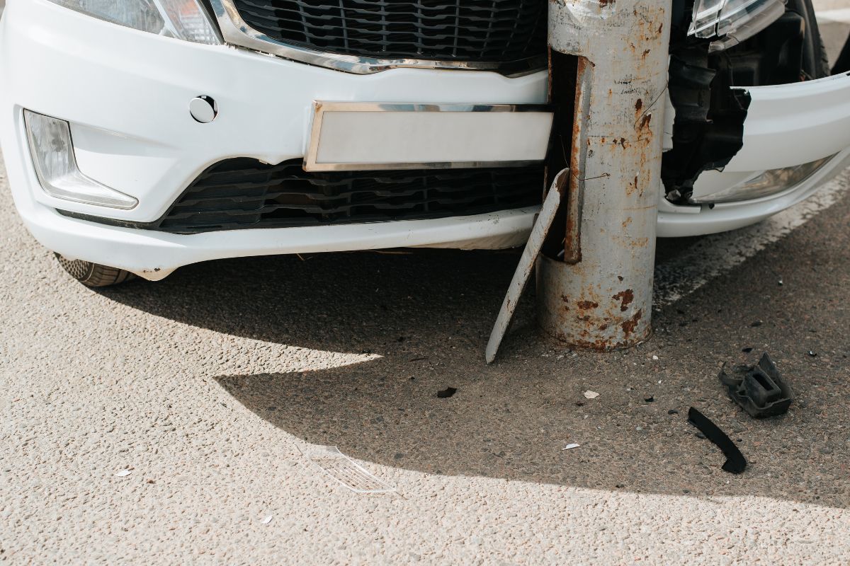 Frangible Sign Structures demo of car hitting pole